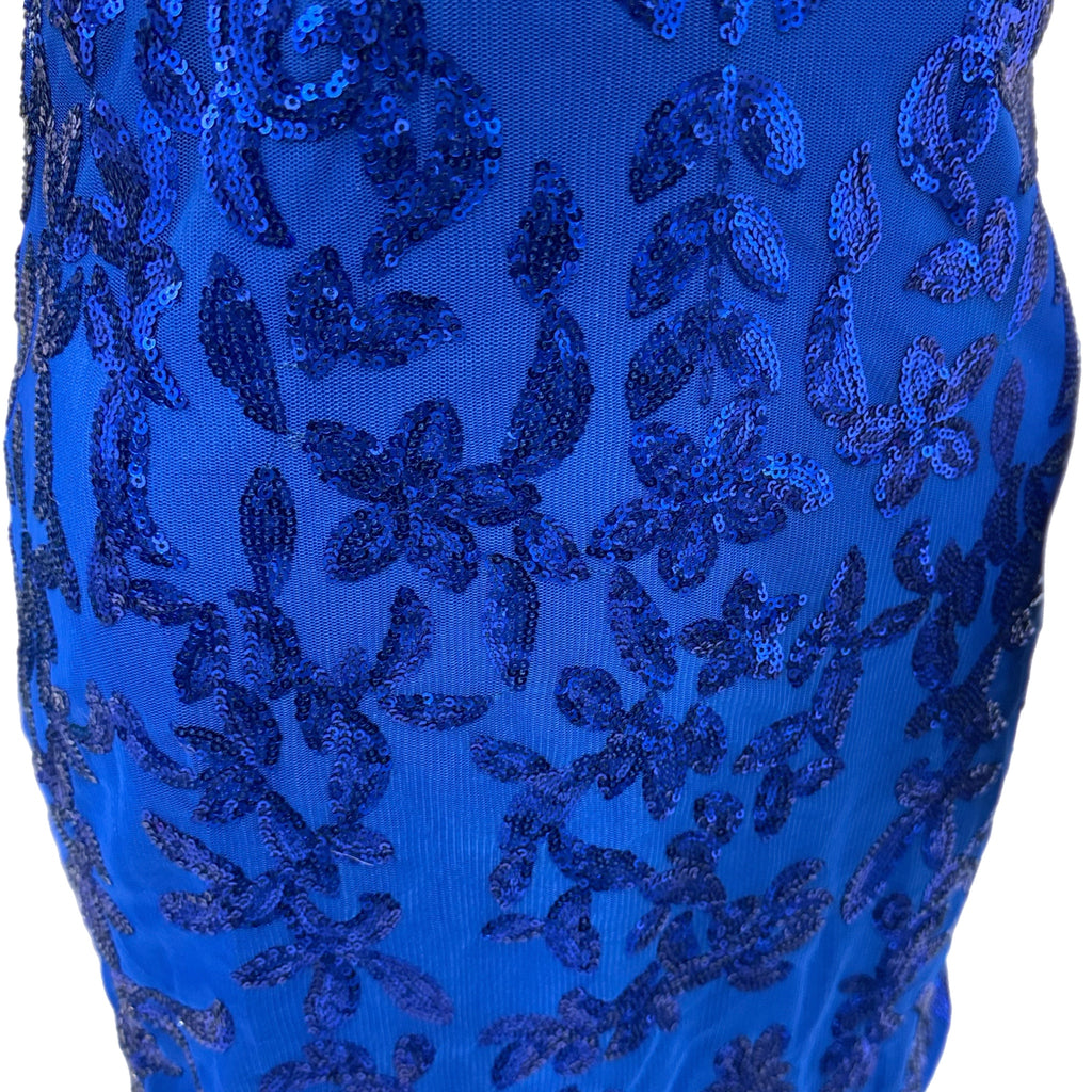 EAST COAST BELLA Royal Blue Sequin Cocktail Dress Corset Back Mini