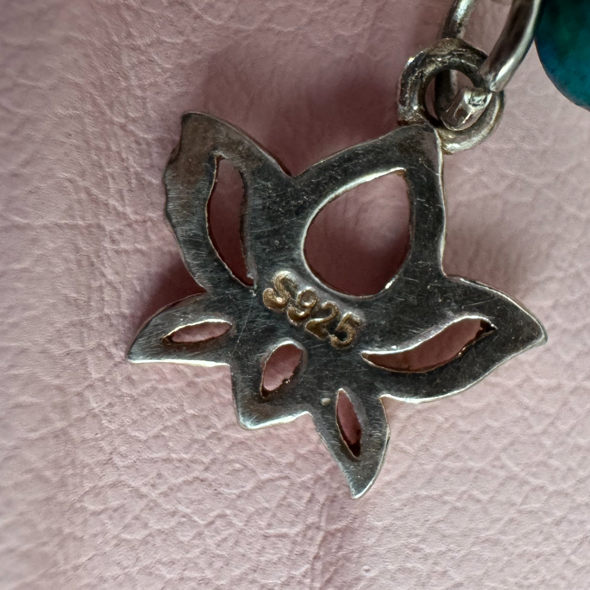 Handmade Sterling Silver S925 Lotus Pendant Gemstone Necklace Pearl Tigers Eye