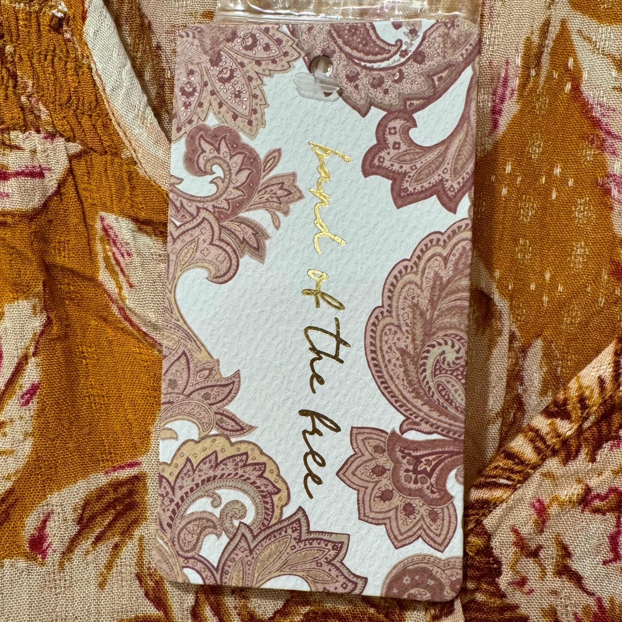 Band Of The Free BOG Collective Heather Gold Floral Wrap Maxi Dress