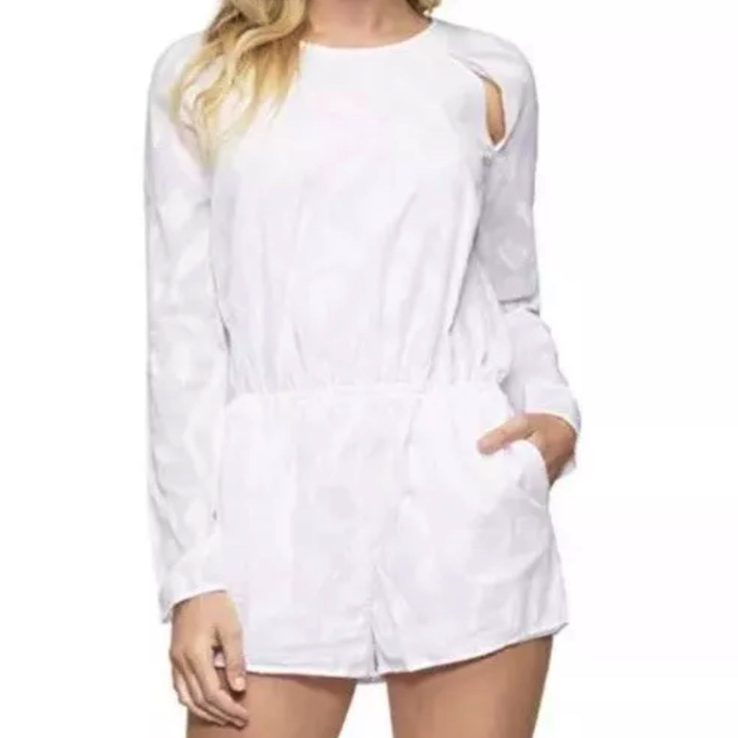 TAVIK Amour Romper Long Sleeve 100% Cotton in White