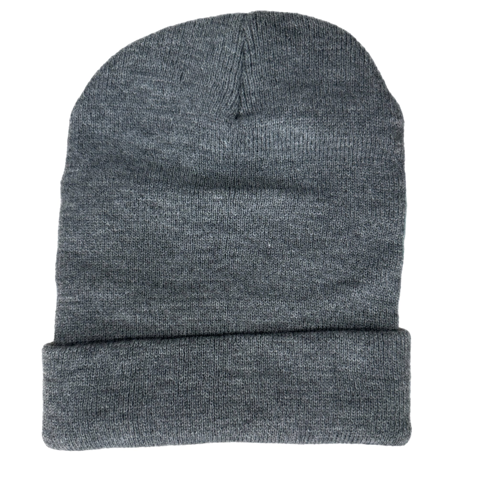Winter Cat Lover Beanie Slate Gray Knit Ribbed Stretchy