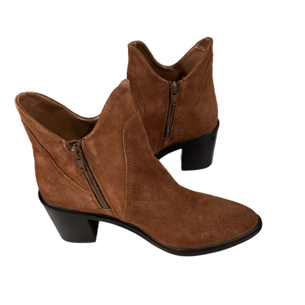 Seychelles Pretty Little Bird Suede Cognac Brown Boots Fashion Booties