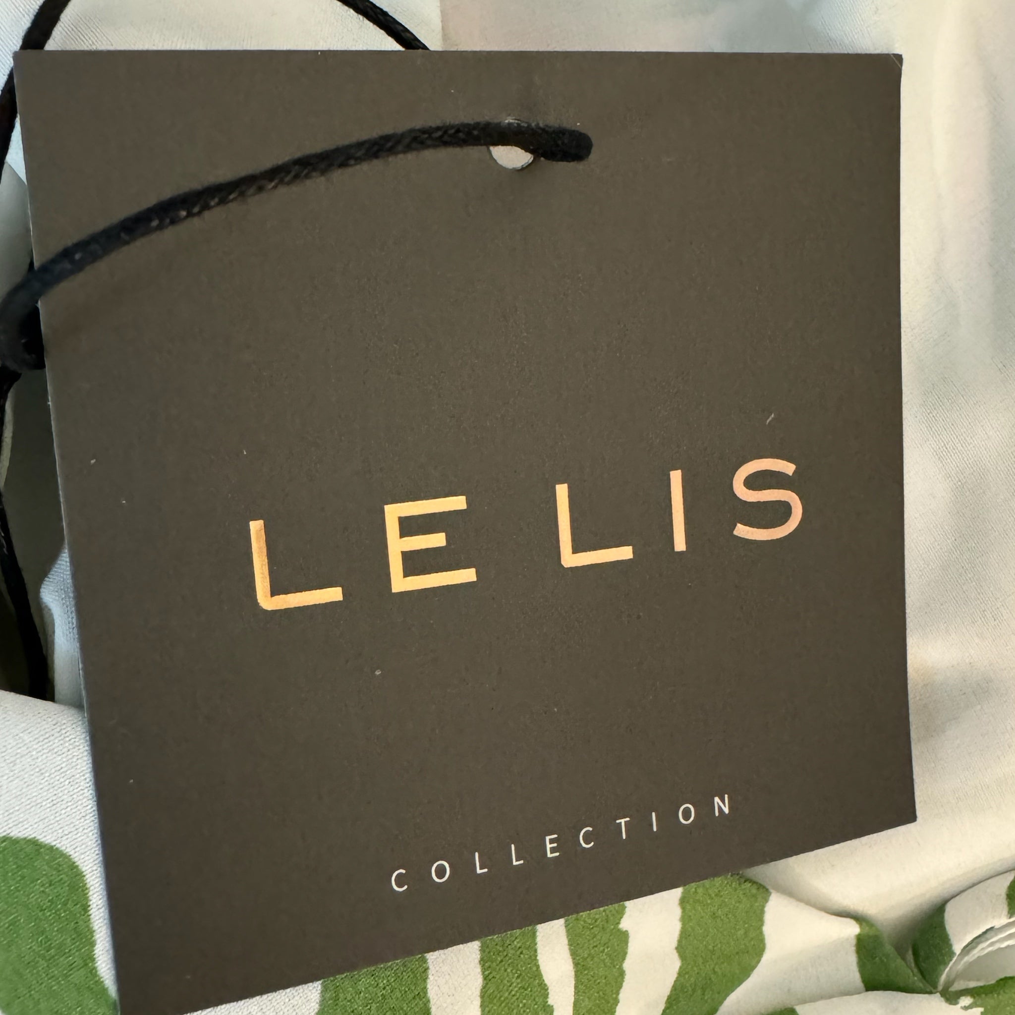 LE LIS Collection Green Zebra Resort Dress Sleeveless Spaghetti