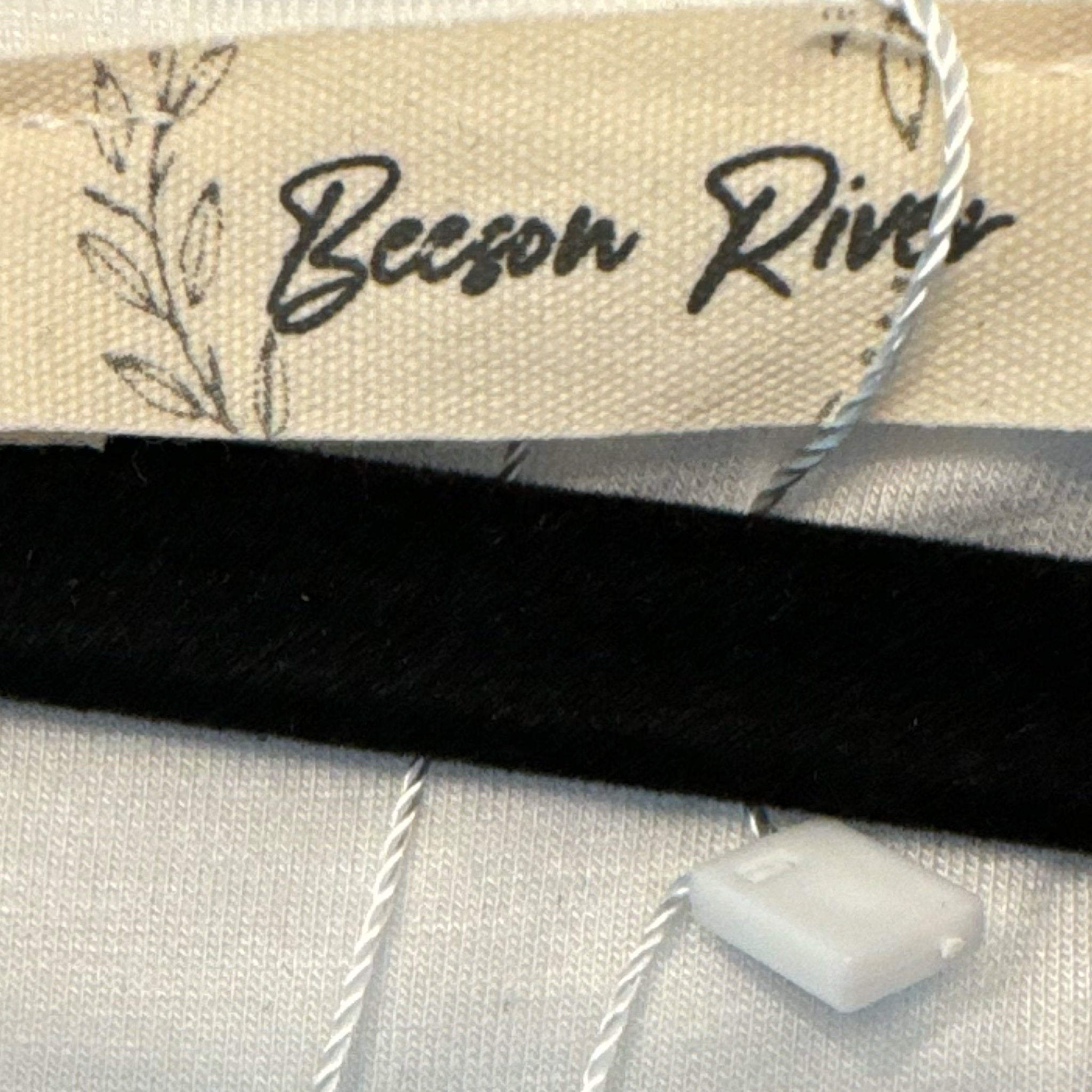 Beeson River Dress Ivory Color Block Royal Blue Floral Accent Sleeveless (S-XL)