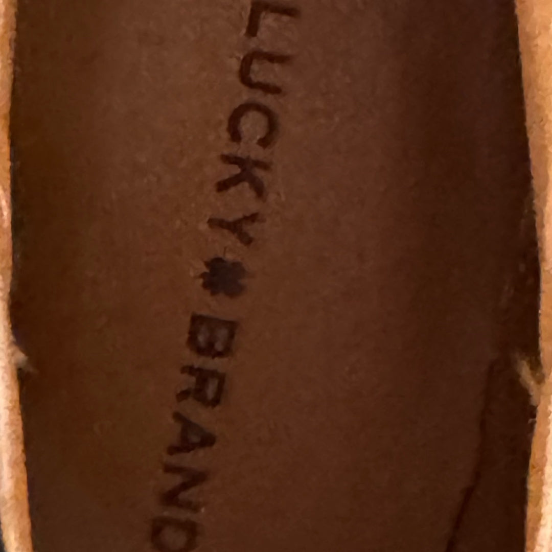 LUCKY BRAND Genuine Leather Basel Booties Low Heel Boots in Olive