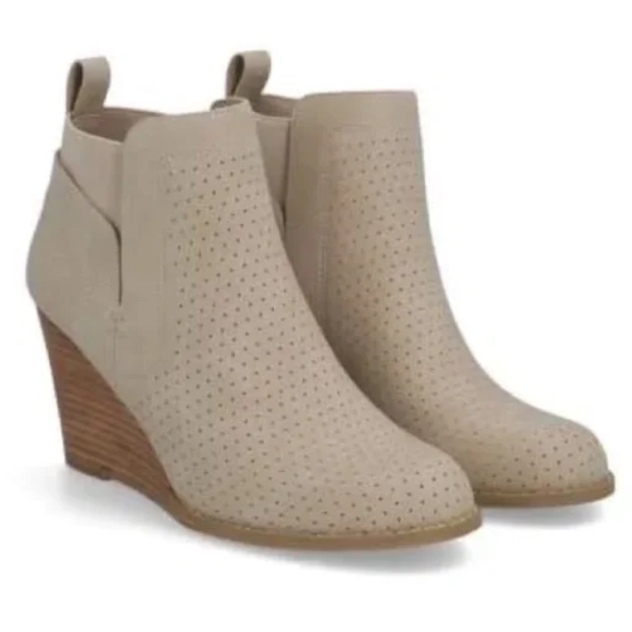 DOLCE VITA Gerdie Vegan Leather Comfort Wedge Bootie in Beige
