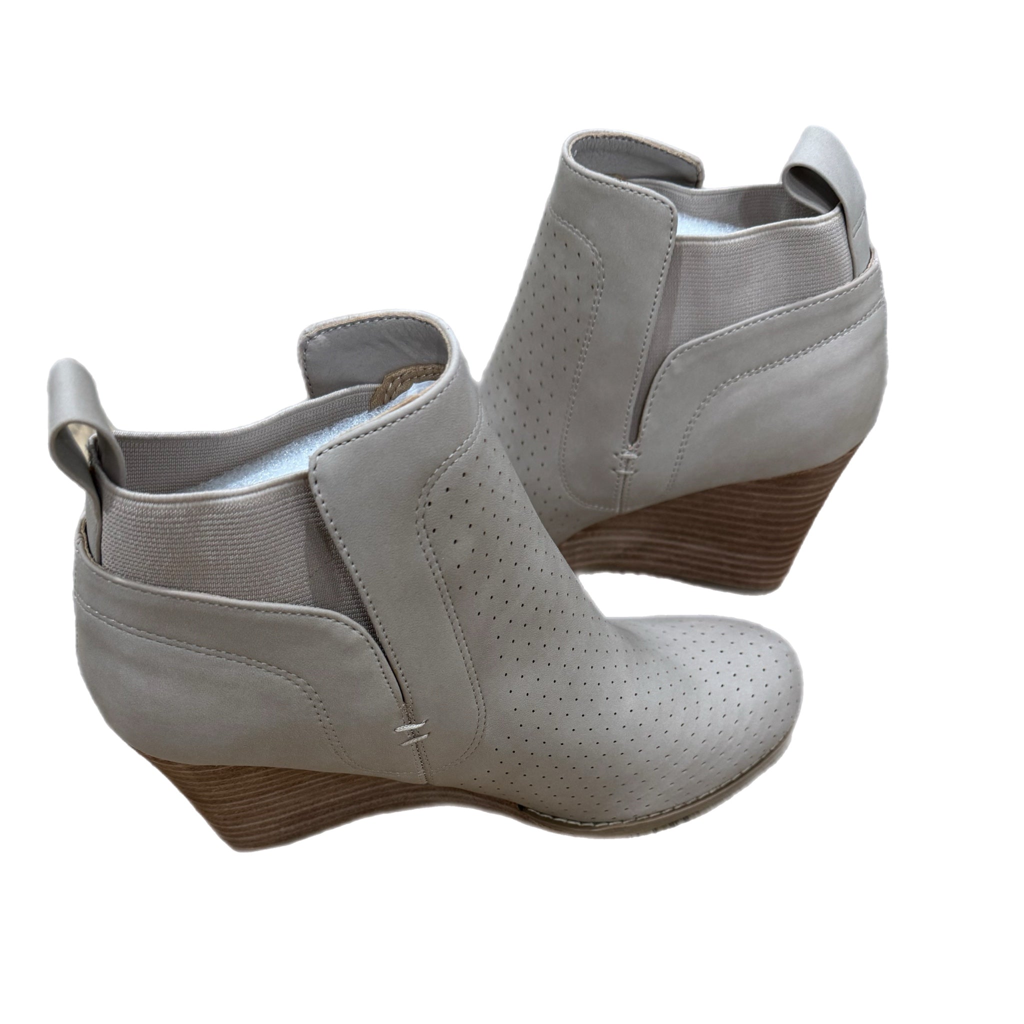 DOLCE VITA Gerdie Vegan Leather Comfort Wedge Bootie in Beige