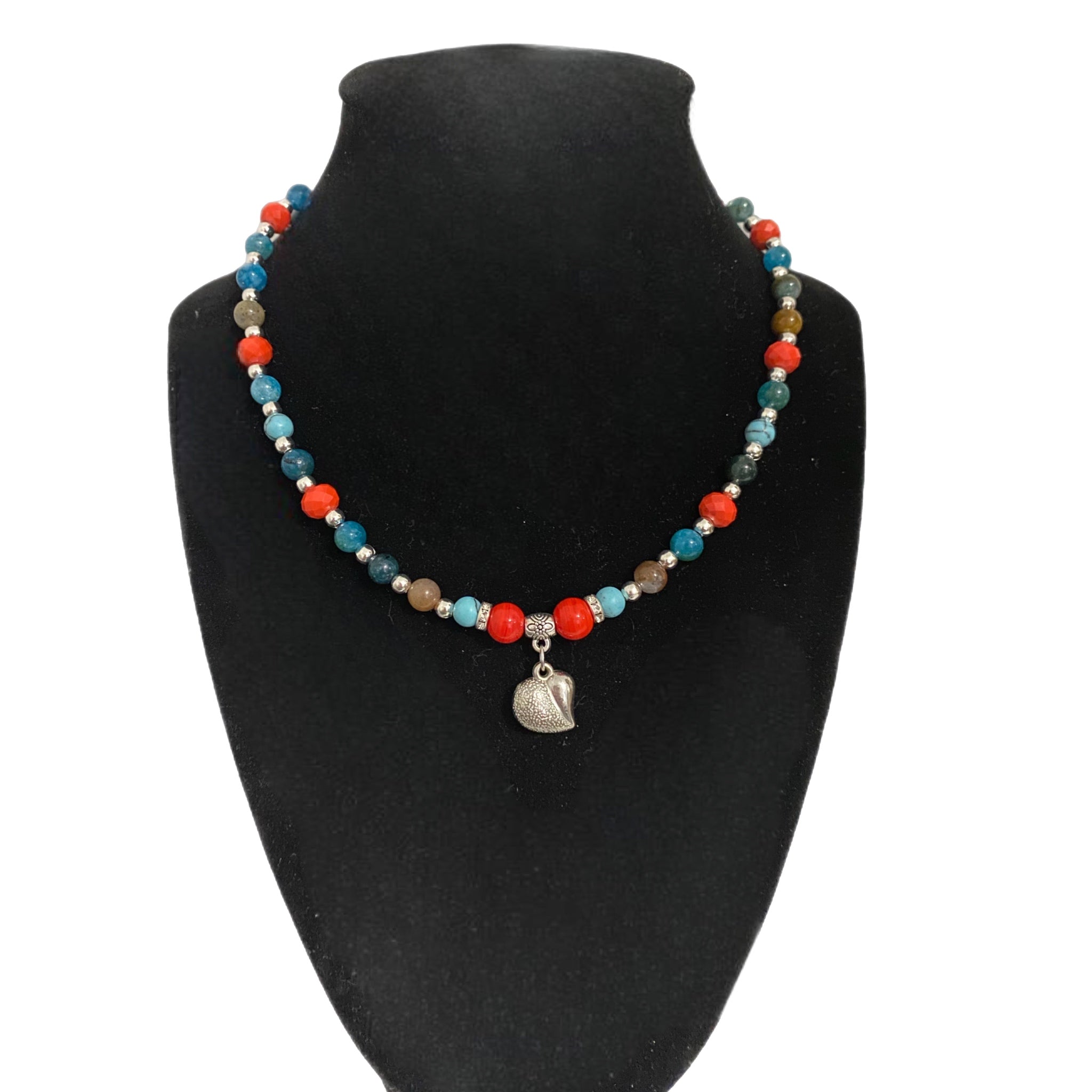 Bella Southwestern Style Gemstone Beaded Necklace 15-18” - East Coast Bella LLC